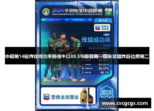 中超第14轮传球成功率榜海牛以88.5%排名第一国安紧随其后位居第二
